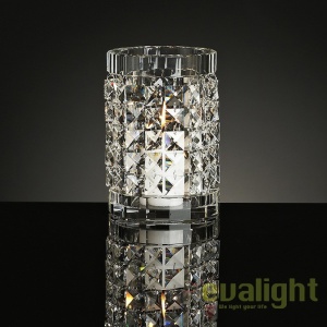 Suport pentru lumanare design LUX, realizat manual din sticla, NEFERTARI ROUND 22cm - Img 2
