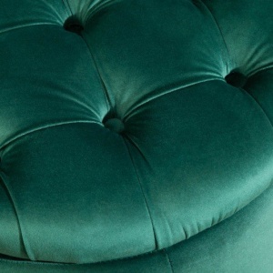 Taburete cu spatiu de depozitare Modern Barock 50cm, verde inchis - Img 3