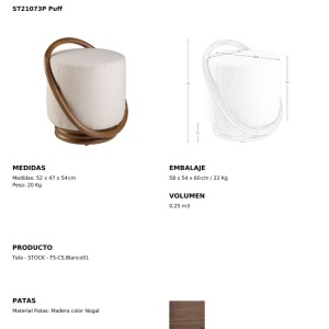 Taburete deosebit design LUX Walnut - Img 9