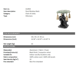 Taburete LUX design deosebit Monkey 112863 HZ - Img 6
