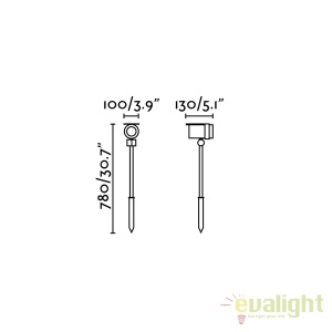Tarus cu proiector LED iluminat exterior design modern FOC-52 70159 175551 universul-luminii.ro