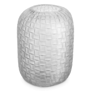 Vas decorativ design LUX realizat manual din sticla Varese L frosted - Img 3
