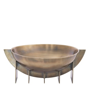 Vas decorativ din otel inoxidabil design LUX Bismarck, alama vintage 114156 HZ - Img 2
