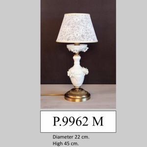 Veioza design italian din alama si portelan alb 9962 - Img 2