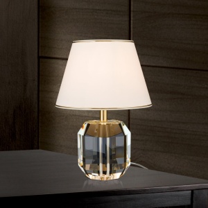 Veioza design lux cu cristal K9 ALEXIS crem/auriu 156231 universul-luminii.ro