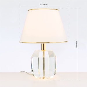 Veioza design lux cu cristal K9 ALEXIS crem/auriu 234561 universul-luminii.ro