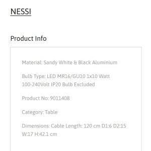 Veioza design minimalist NESSI, NVL-9011408 246671 universul-luminii.ro
