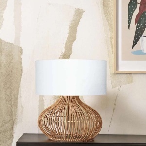 Veioza eco din ratan Kalahari L/4723 white 121001 universul-luminii.ro