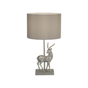 Veioza/Lampa de masa Cerb design decorativ Deer argintiu/gri