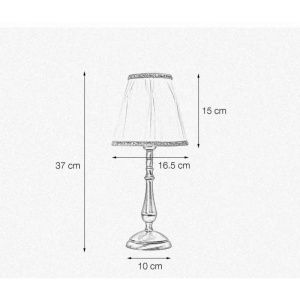 Veioza, Lampa de masa cu abajur elegant Classic - Img 2
