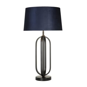 Veioza/Lampa de masa decorativa Chic negru/navy