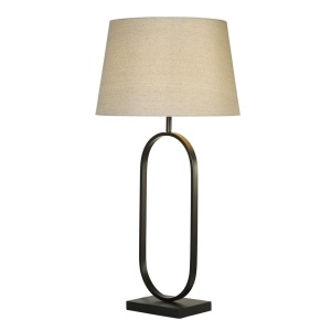 Veioza/Lampa de masa decorativa Modish negru/natural