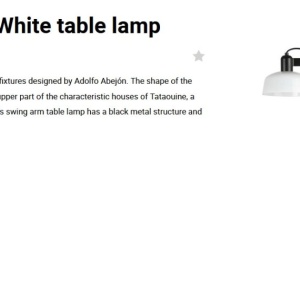 Veioza/Lampa de masa design ambiental TATAWIN alb 214441 universul-luminii.ro