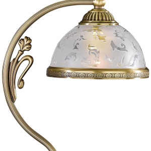 Veioza, Lampa de masa design clasic din alama si sticla 6202 102091 universul-luminii.ro