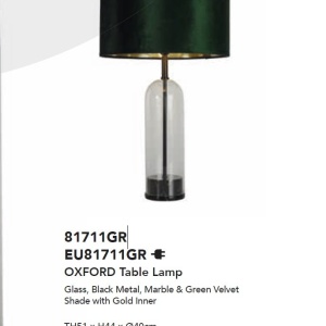 Veioza/Lampa de masa design decorativ Oxford negru, verde 139861 universul-luminii.ro