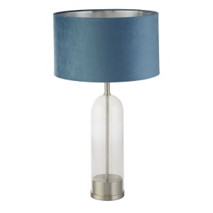 Veioza/Lampa de masa design decorativ Oxford nickel/teal 139841 universul-luminii.ro