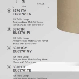Veioza/Lampa de masa design lux elegant Belle argintiu/taupe 148531 universul-luminii.ro