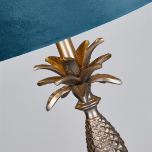 Veioza/Lampa de masa design lux elegant Belle argintiu/teal 148951 universul-luminii.ro