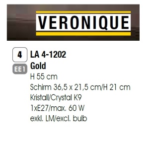 Veioza, lampa de masa design LUX VERONIQUE, auriu/ abajur crem 94591 universul-luminii.ro