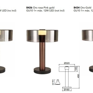 Veioza, Lampa de masa design modern Gin Large auriu 131531 universul-luminii.ro