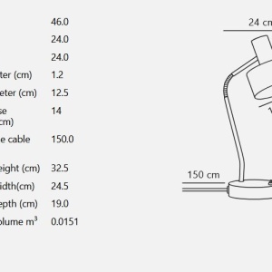 Veioza/Lampa de masa design nordic Matis negru 229931 universul-luminii.ro
