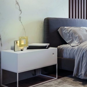 Veioza, Lampa de masa LED design ambiental DALIA auriu/ alb marmorat 131741 universul-luminii.ro