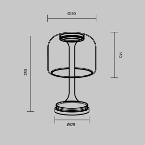 Veioza/Lampa de masa LED design modern Spirito alb - Img 7