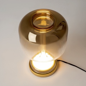 Veioza/Lampa de masa LED design modern Spirito auriu - Img 3