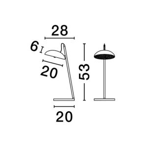 Veioza, lampa de masa LED Flute auriu 148501 universul-luminii.ro