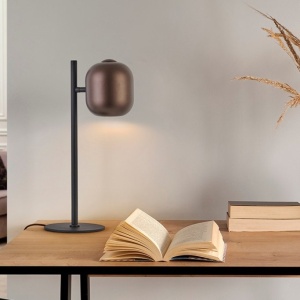 Veioza, Lampa de masa metal maro inchis Nimes
