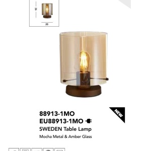 Veioza, Lampa de masa moderna Sweden 1L moca, chihlimbar 157551 universul-luminii.ro