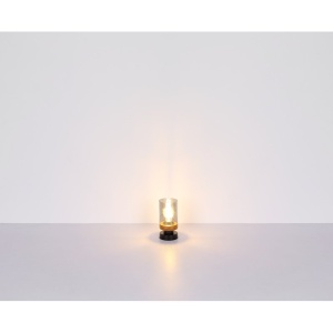 Veioza, lampa de podea design modern FINCA negru mat, maro inchis 201201 universul-luminii.ro