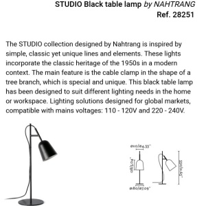 Veioza, Lampa de podea design modern Studio negru 161181 universul-luminii.ro