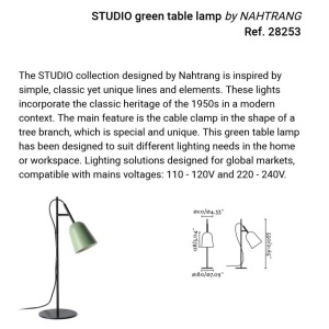 Veioza, Lampa de podea design modern Studio verde 239121 universul-luminii.ro