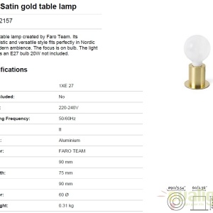 Veioza / Lampa design modern minimalist TEN cupru 62157 61511 universul-luminii.ro