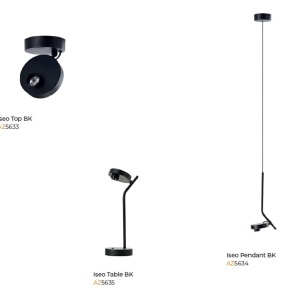 Veioza LED cu spot stil minimalist ISEO negru 143741 universul-luminii.ro