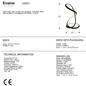 Veioza LED design modern Evania - Img 3