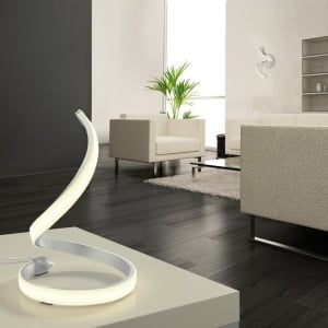 Veioza LED design modern minimalist NUR argintie crom 67041 universul-luminii.ro