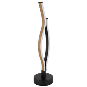 Veioza LED, lampa de masa design modern Geronimo negru, maro 135291 universul-luminii.ro