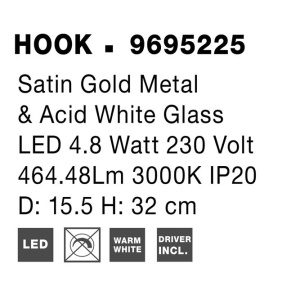 Veioza LED moderna design elegant HOOK - Img 9