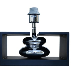 Veioza neagra cu tesatura organza GRACIA 35cm - Img 2