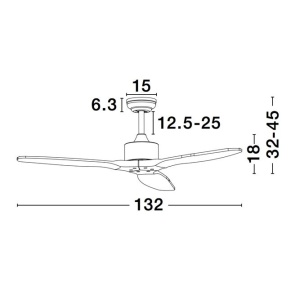 Ventilator de tavan cu telecomanda design modern Vento NVL-5231301 186221 universul-luminii.ro