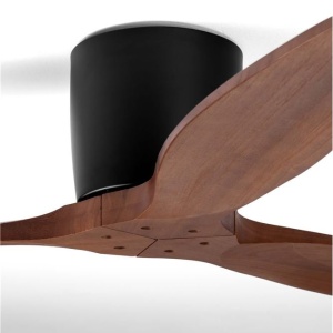 Ventilator de tavan cu telecomanda NINEMIA negru/dark wood 238491 universul-luminii.ro