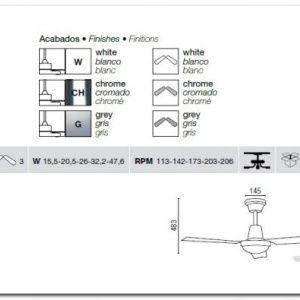 Ventilator modern cu regulator de perete diam.140cm Indus 33001 46811 universul-luminii.ro