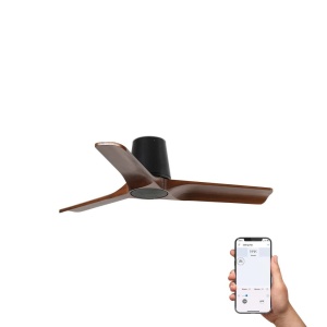 Ventilator tavan smart sistem TUYA si telecomanda HEYWOOD TUB S negru/nuc - Img 2