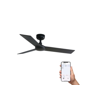 Ventilator tavan smart sistem TUYA si telecomanda RUDDER 3 S negru/nuc - Img 2