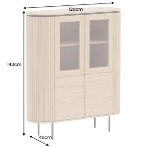 Vitrina cu furnir de stejar ATELIER 140cm - Img 7