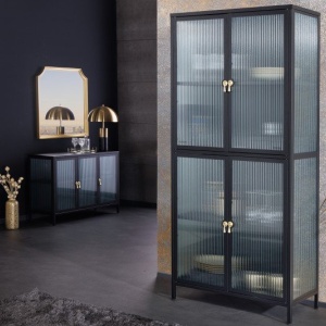 Vitrina moderna din metal si sticla Amsterdam 180cm - Img 8