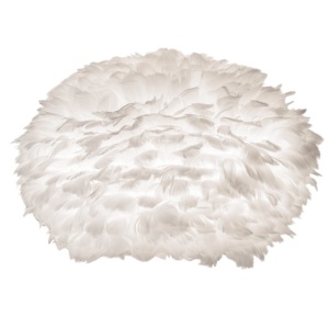 Abajur modern cu pene de gasca EOS alb, 65cm