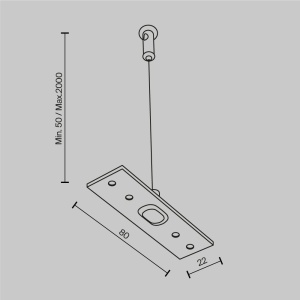 Accesoriu, Kit alb suspendare pentru sina magnetica Exility - Img 5